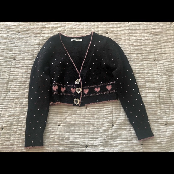 Alessandra rich Jacquard alpaca wool-blend cardigan - Picture 1 of 4